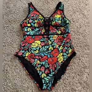 Adore Me Andressa Contour Swimsuit size 1X Paradise Bouquet Print